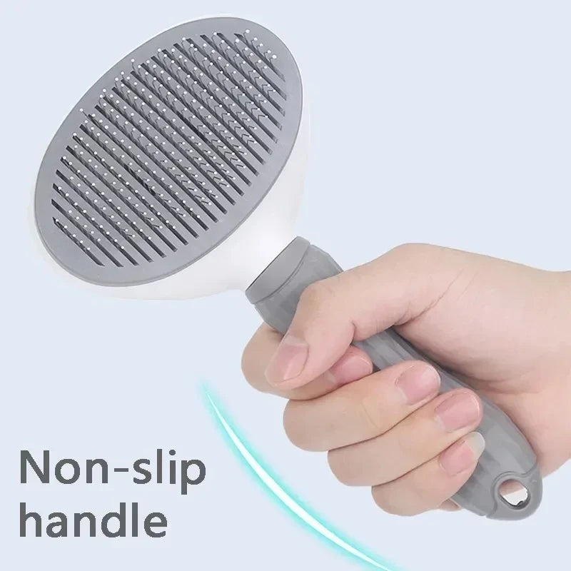 One-Click Self-Cleaning Pet Brush for Dogs & Cats